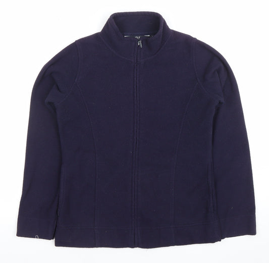 Isle Essentials Women’s Blue Fleece Full Zip Jacket Size S 10-12