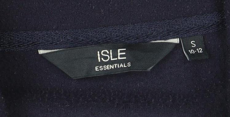 Isle Essentials Women’s Blue Fleece Full Zip Jacket Size S 10-12