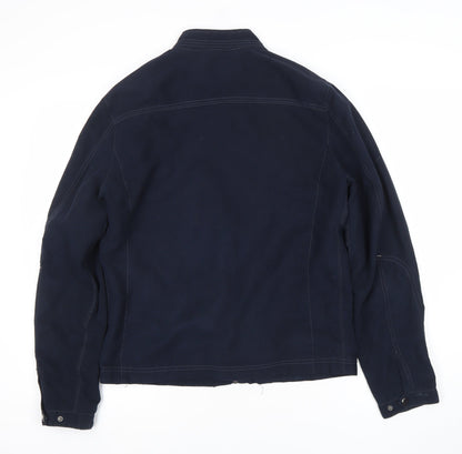 Zara Man Men's Blue Full Zip Jacket Size 40 Regular Fit Casual
