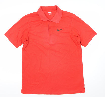 Nike Men's Red Polo Shirt M Regular Fit Sportswear Casual