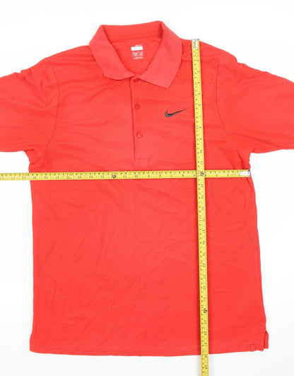 Nike Men's Red Polo Shirt M Regular Fit Sportswear Casual
