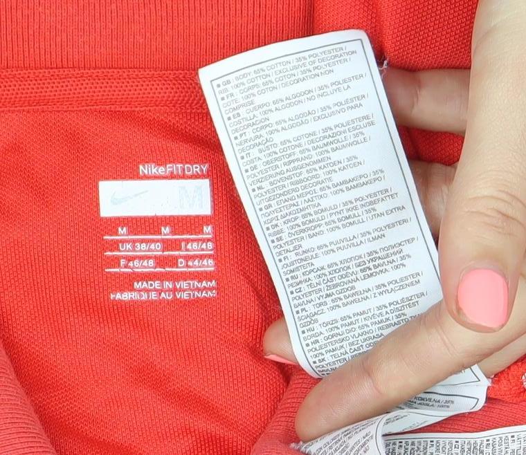 Nike Men's Red Polo Shirt M Regular Fit Sportswear Casual