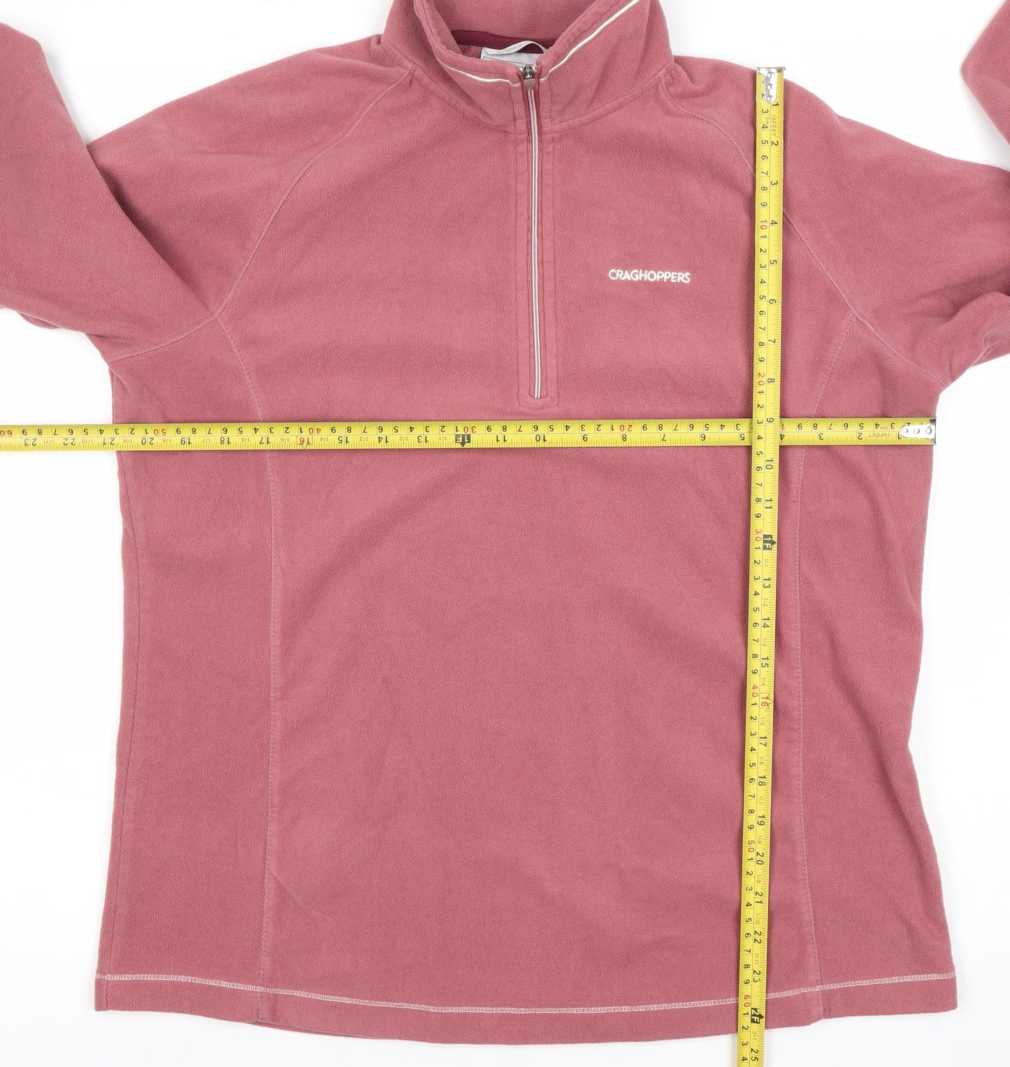 Craghoppers Womens Pink Fleece Sweatshirt UK 14 Pullover Outdoor Hiking