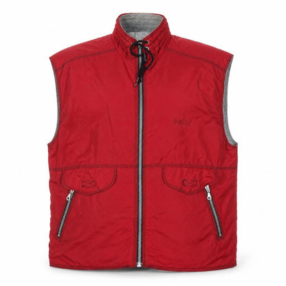 Rodeo Men’s Red Waistcoat Bodywarmer L Regular Stand-Up Collar