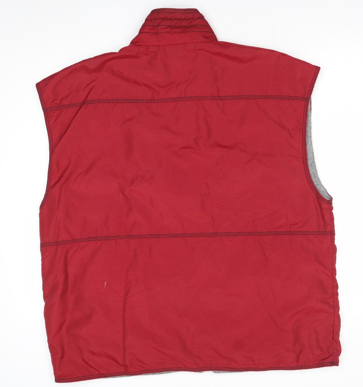 Rodeo Men’s Red Waistcoat Bodywarmer L Regular Stand-Up Collar