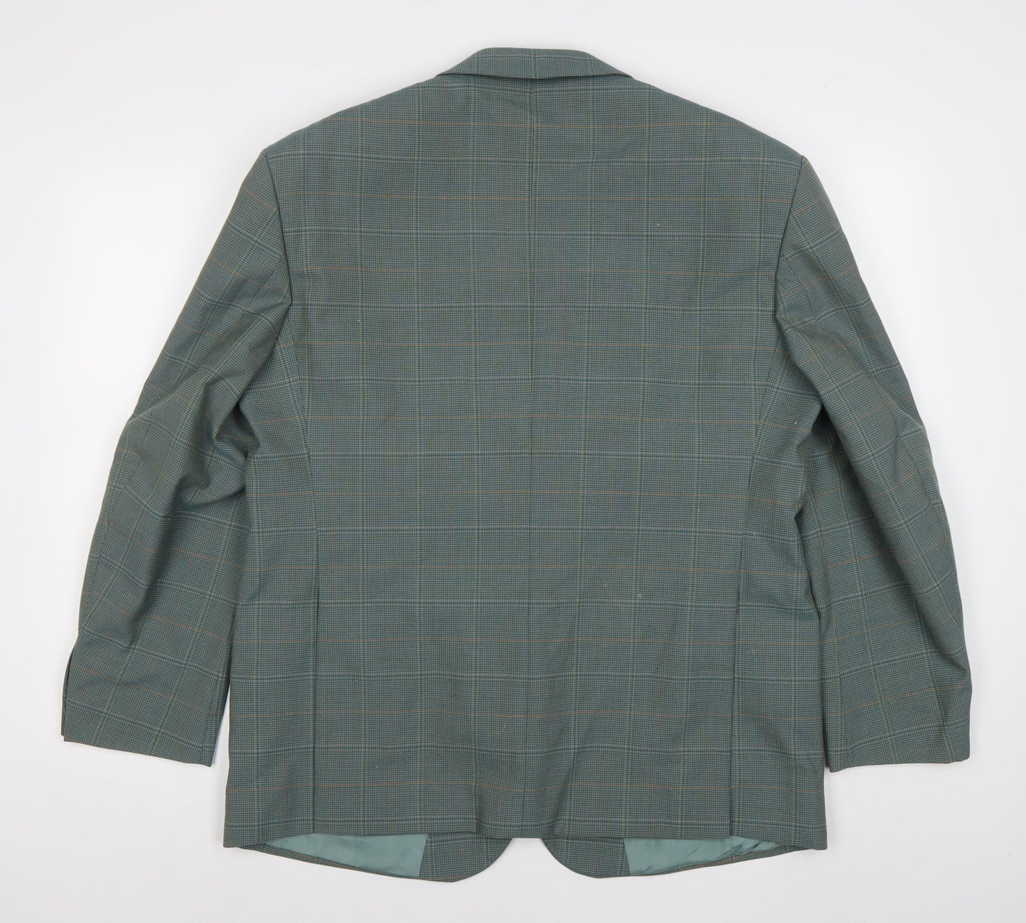 Sergio Rossi Men's Green Checked 42 Blazer Jacket Classic Fit