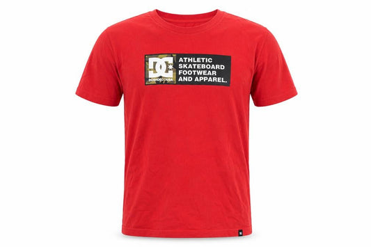 DC Shoes Boys Red Graphic Logo T-Shirt Youth XL 16 Years Skate Tee