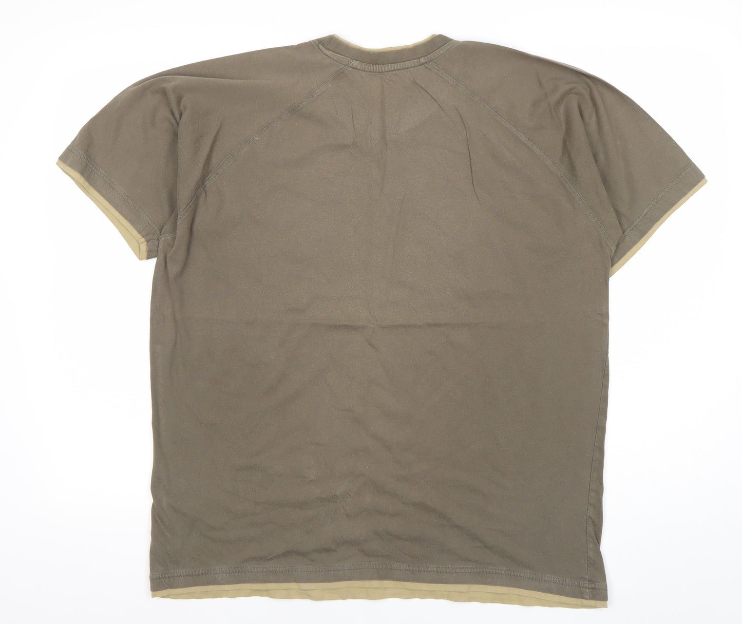 Peter Storm Men's Brown Cotton T-Shirt Size L Crew Neck Short Sleeve