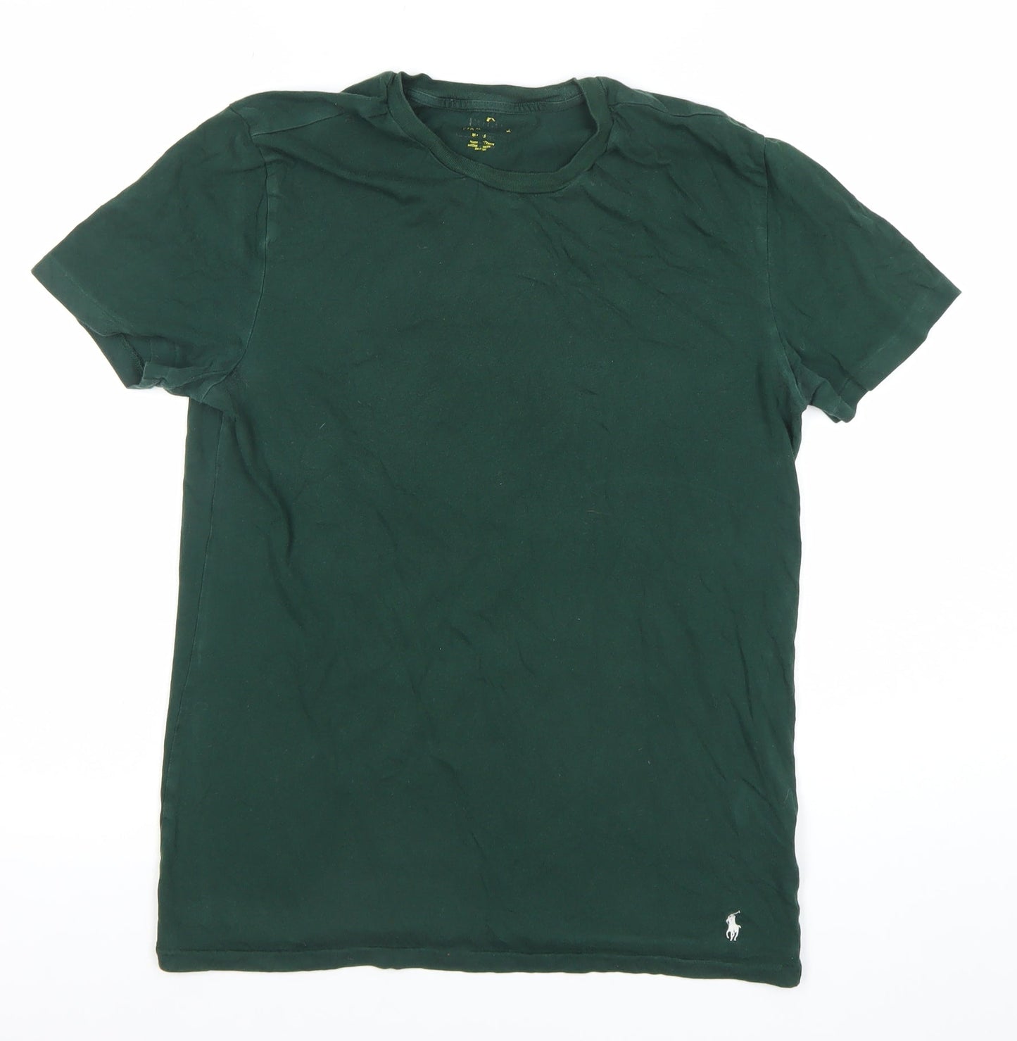 Ralph Lauren Men’s Green Cotton Crew Neck Logo T-Shirt Size M