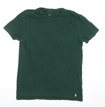 Ralph Lauren Men’s Green Cotton Crew Neck Logo T-Shirt Size M