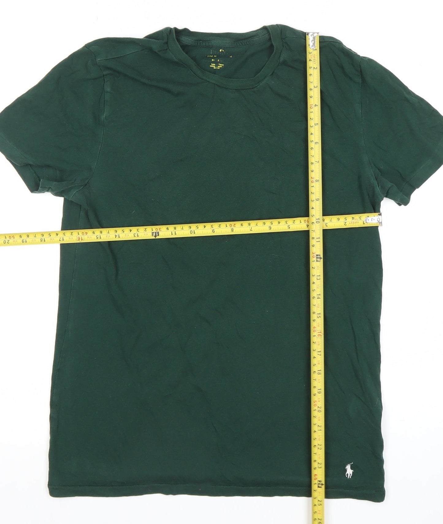 Ralph Lauren Men’s Green Cotton Crew Neck Logo T-Shirt Size M