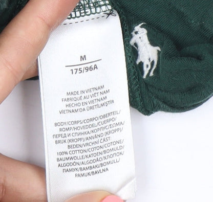 Ralph Lauren Men’s Green Cotton Crew Neck Logo T-Shirt Size M