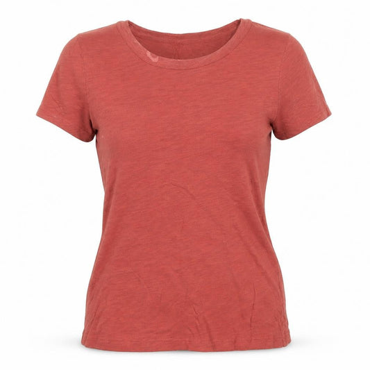GAP Womens XS Red Basic Crew Neck Cotton T-Shirt