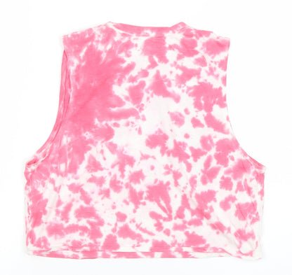 Aeropostale Womens Pink Tie Dye Cropped Tank Top XS