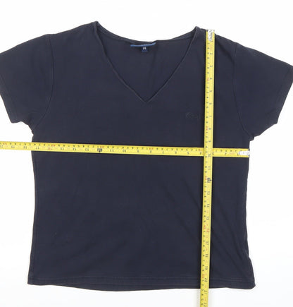 Olympus Womens Black Size 14 V-Neck Cotton Blend T-Shirt