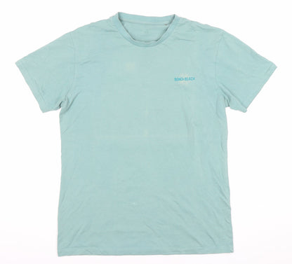 Mens Green Bondi Beach Graphic T-Shirt Size M Cotton Summer