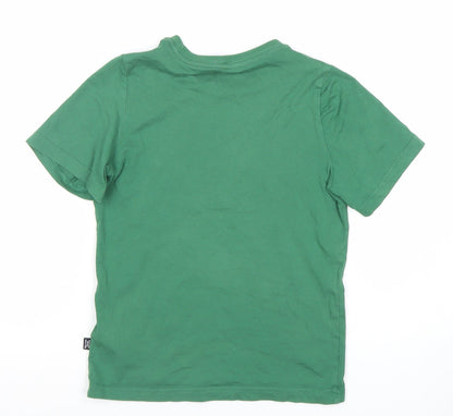 Puma Boys Green 10 Years Logo Short Sleeve Crew Neck T-Shirt