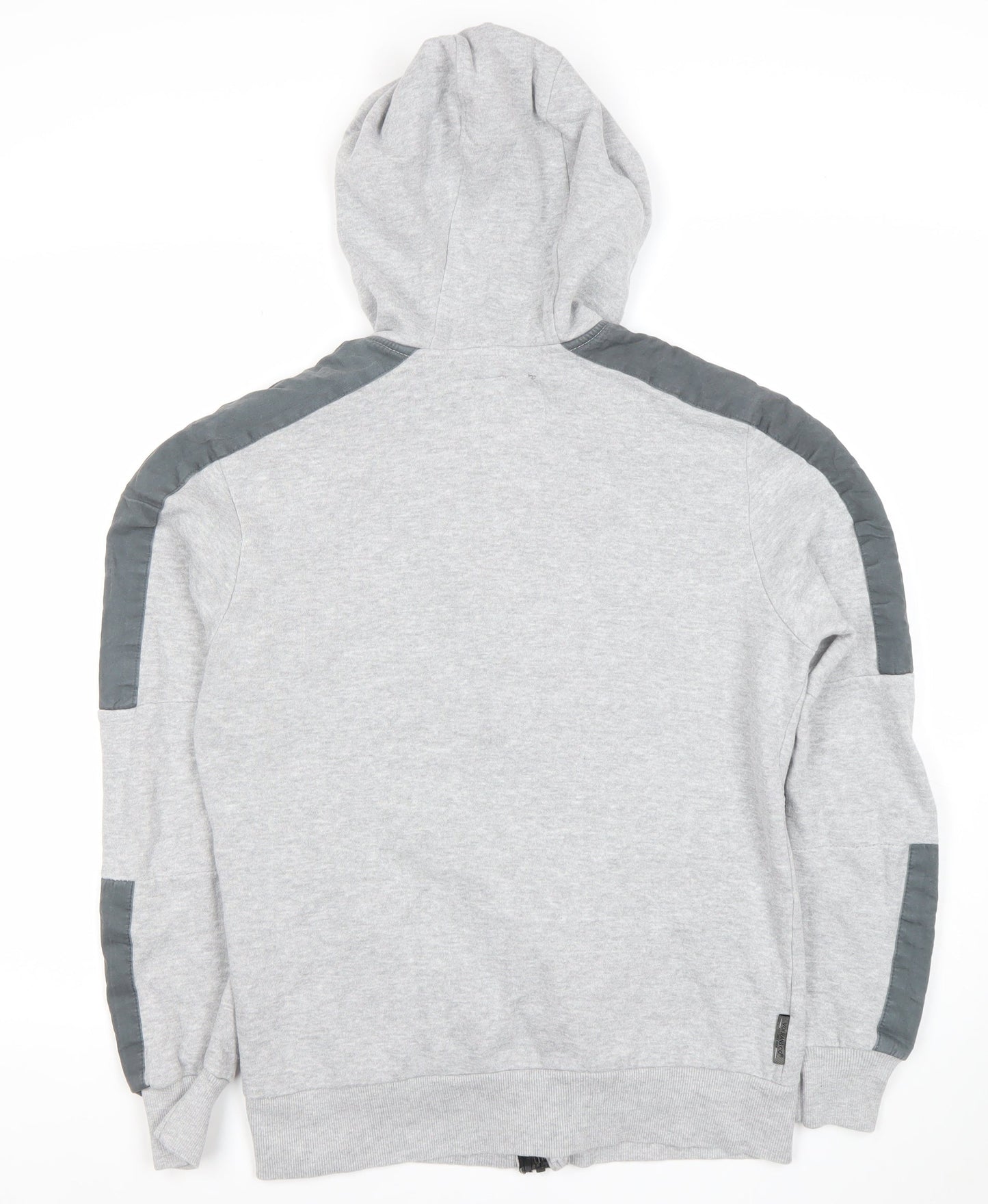 Voi Jeans Co Mens Grey Full Zip Hoodie Size S Regular Fit Hooded