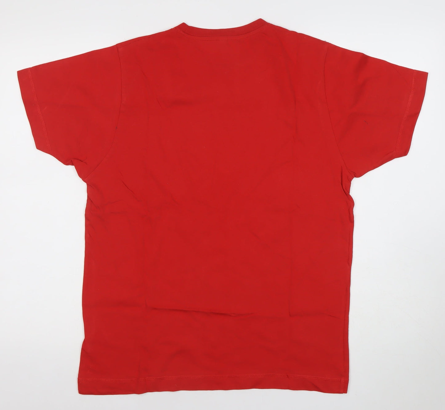 Hairy Baby Mens Red Cotton Graphic T-Shirt Size M Funny Logo
