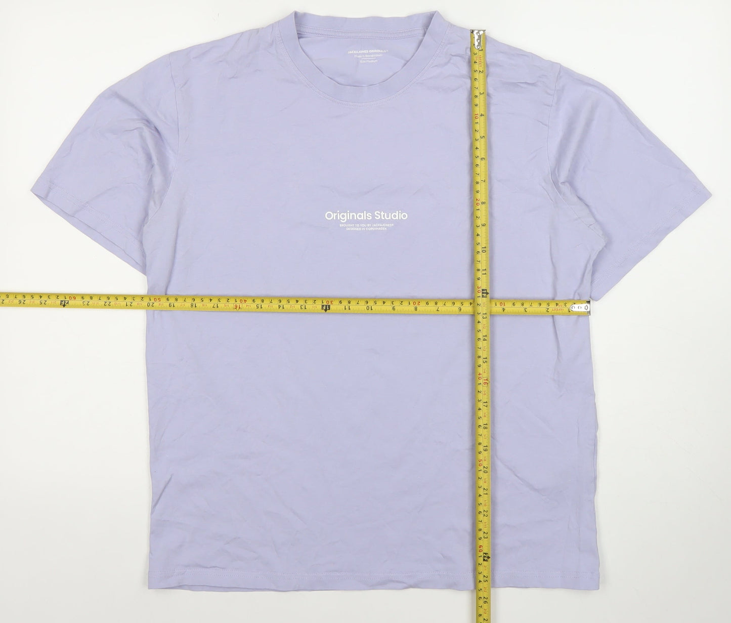 Jack & Jones Men’s Purple Medium Crew Neck Cotton T-Shirt