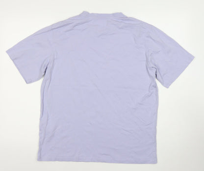 Jack & Jones Men’s Purple Medium Crew Neck Cotton T-Shirt