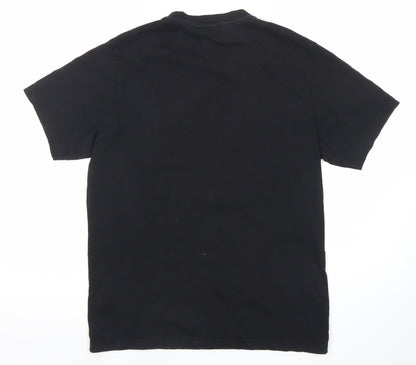 Kenzo Men's Black Eye Embroidered Cotton Graphic T-Shirt Size M