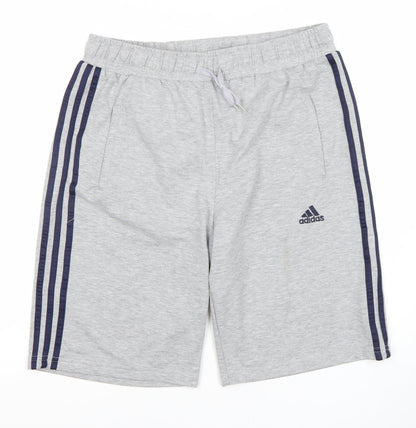 Adidas Mens Grey 2XL Athletic Shorts with Pockets