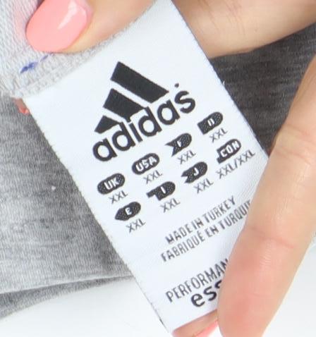 Adidas Mens Grey 2XL Athletic Shorts with Pockets