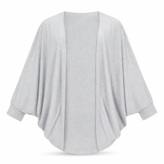 Savida Women’s Grey Open Cardigan Lightweight Jersey Size M
