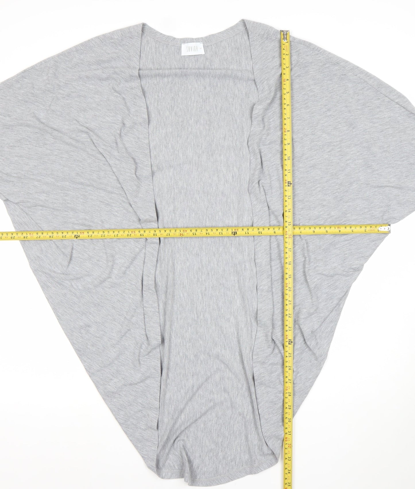 Savida Women’s Grey Open Cardigan Lightweight Jersey Size M