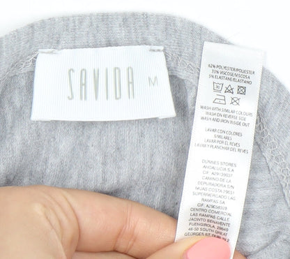 Savida Women’s Grey Open Cardigan Lightweight Jersey Size M