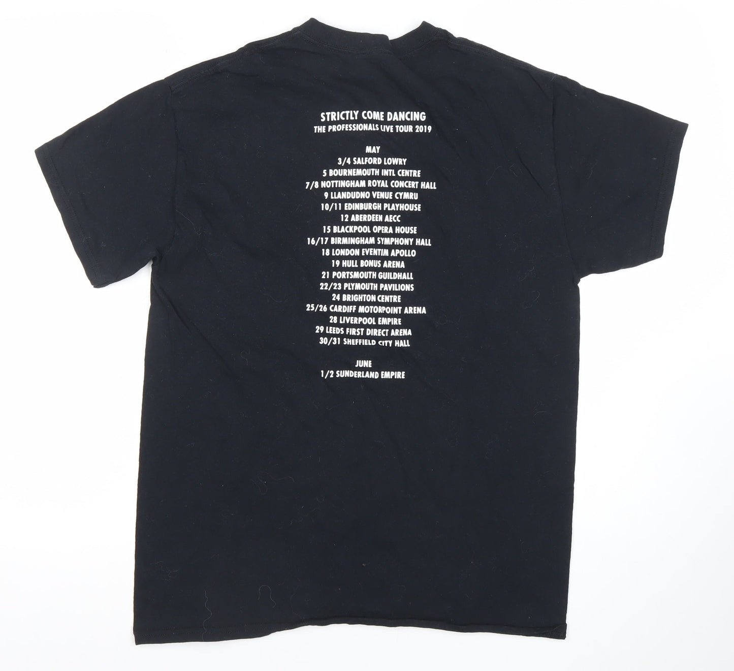 Gildan Men's Black Strictly Come Dancing Tour 2019 T-Shirt Size M