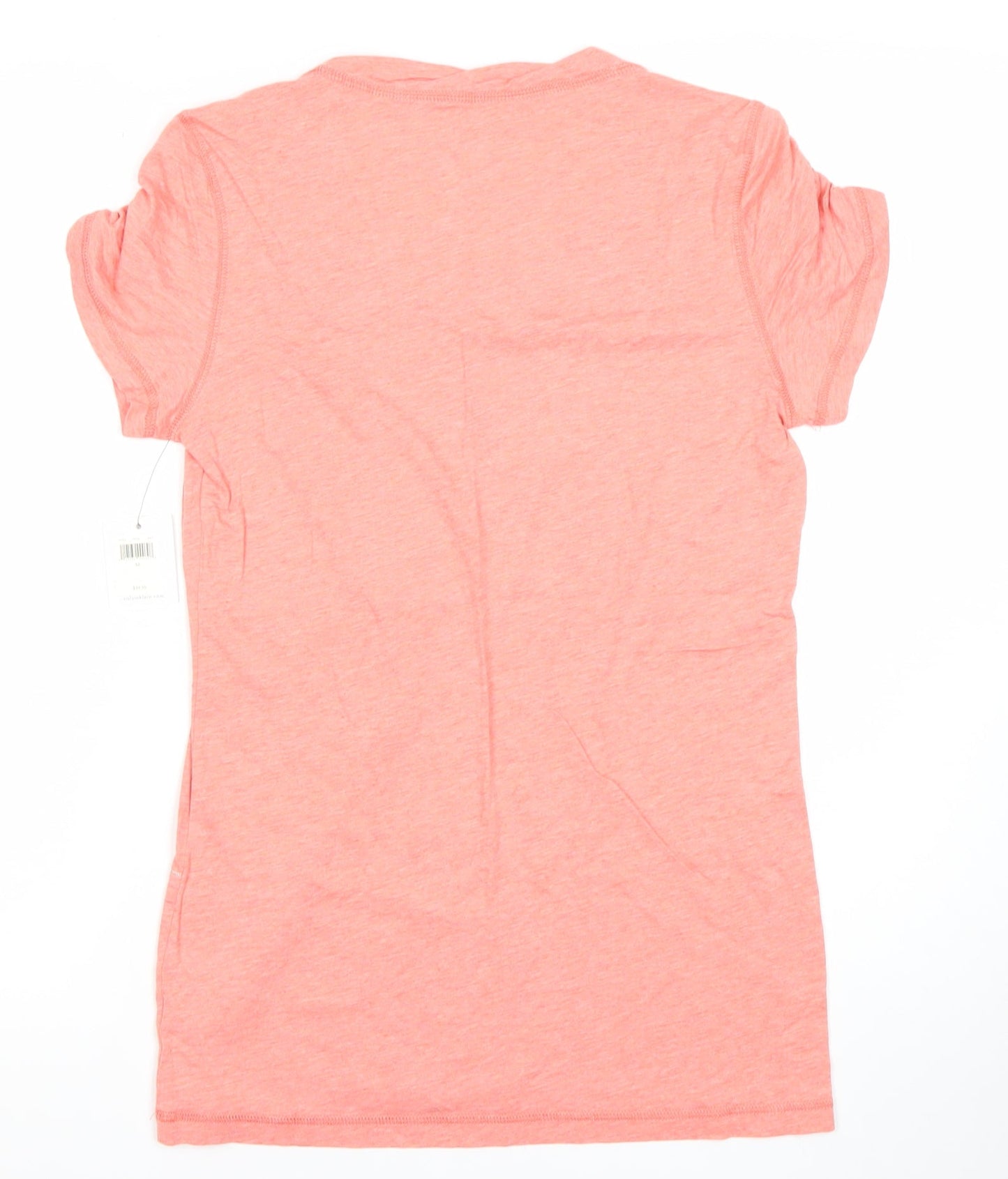 Calvin Klein Womens Pink Scoop Neck Sequin T-Shirt Size M