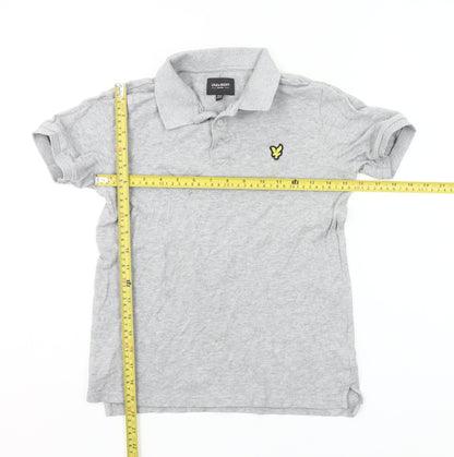 Boys UK Size 10-11 Years Lyle & Scott Grey Basic Polo