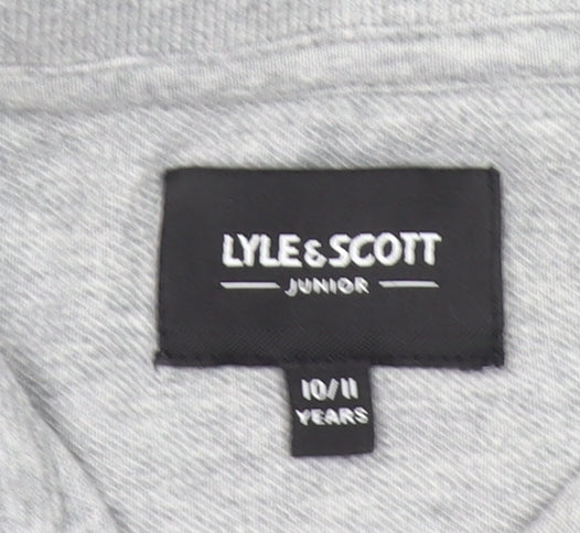 Boys UK Size 10-11 Years Lyle & Scott Grey Basic Polo