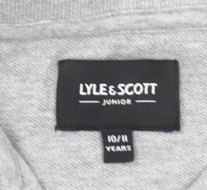 Boys UK Size 10-11 Years Lyle & Scott Grey Basic Polo
