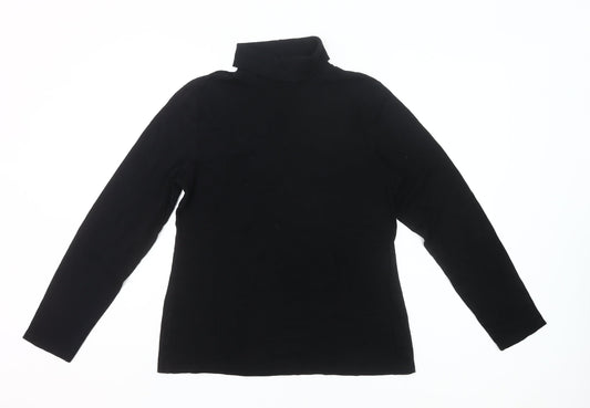 Dorothy Perkins Women’s Black Roll Neck Cotton Long Sleeve UK18