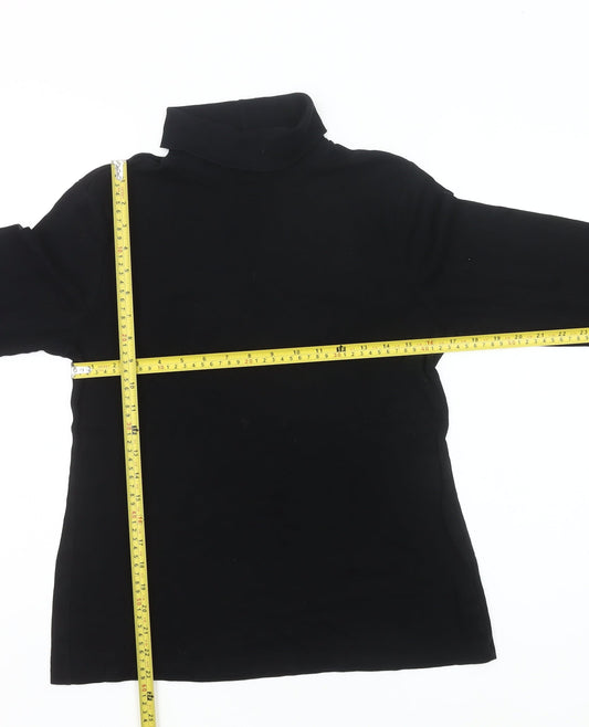 Dorothy Perkins Women’s Black Roll Neck Cotton Long Sleeve UK18