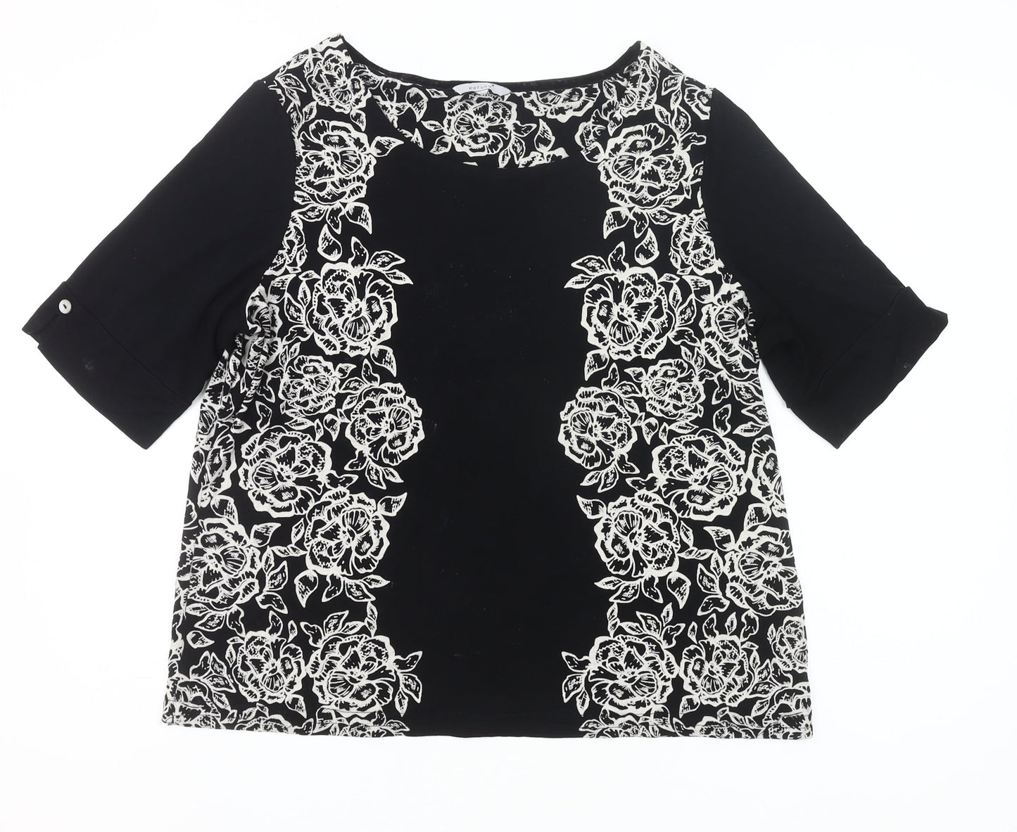 Marks and Spencer Per Una Women’s Black Floral Tunic Blouse Size 20