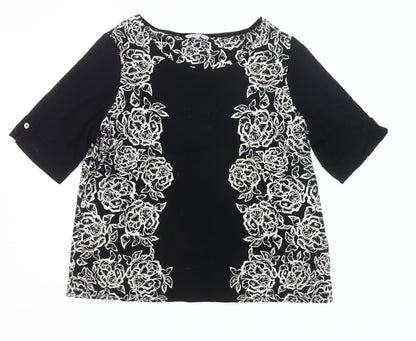 Marks and Spencer Per Una Women’s Black Floral Tunic Blouse Size 20