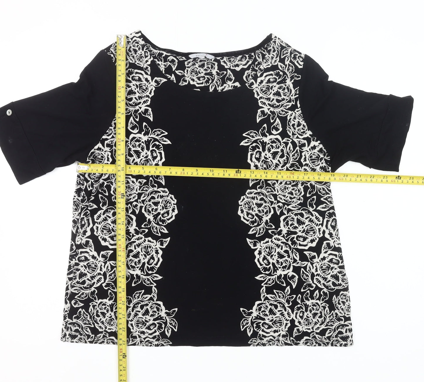 Marks and Spencer Per Una Women’s Black Floral Tunic Blouse Size 20