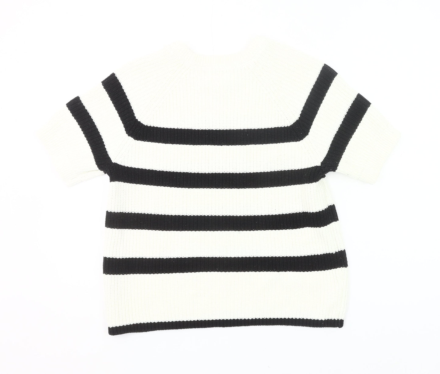 Selected Femme Women’s Black White Striped Pullover Jumper M