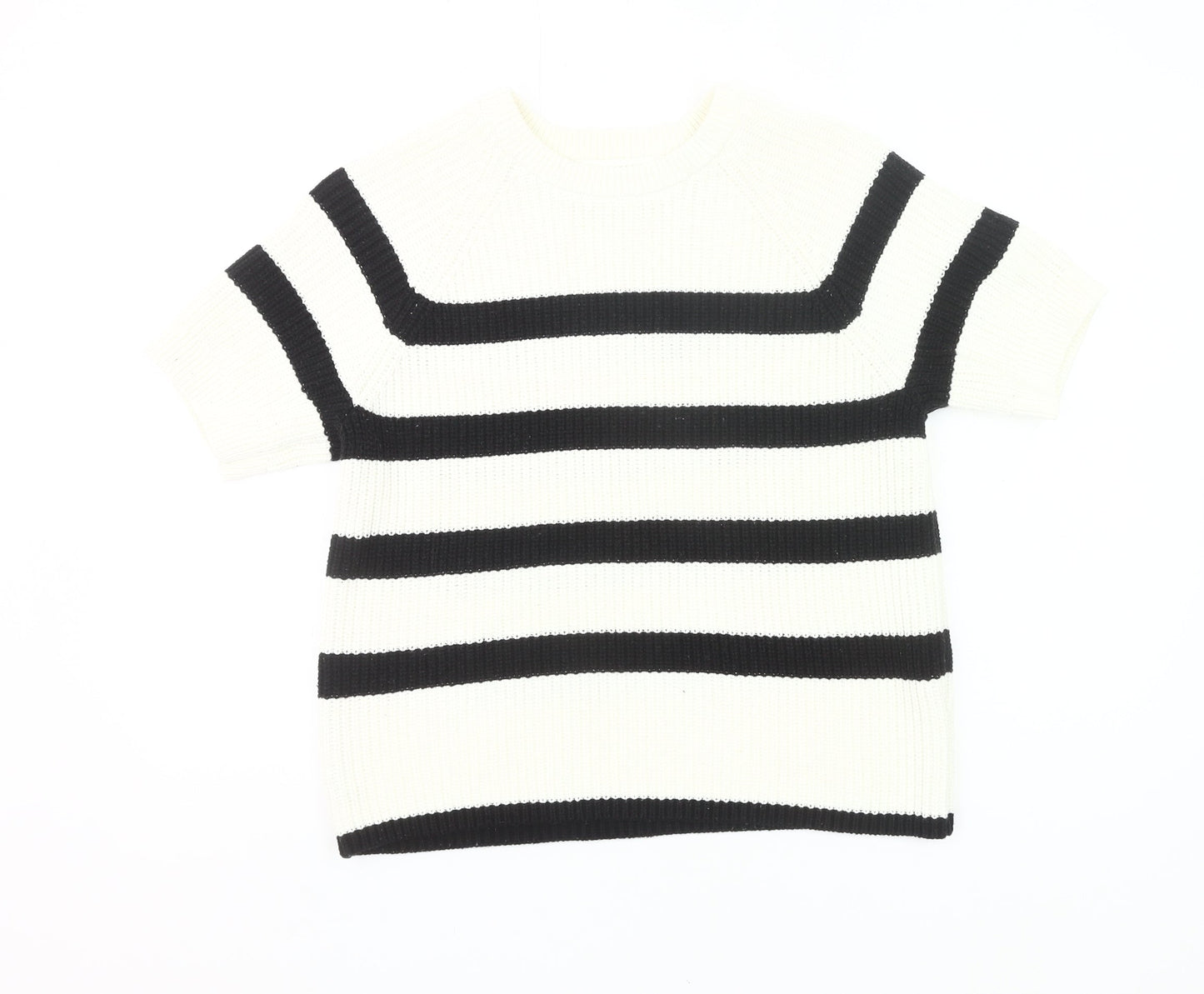 Selected Femme Women’s Black White Striped Pullover Jumper M