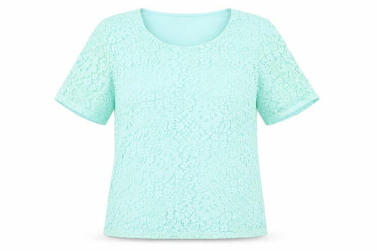 Marks and Spencer Women’s Blue Lace Blouse UK 8 Short Sleeve Tunic