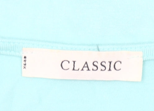 Marks and Spencer Women’s Blue Lace Blouse UK 8 Short Sleeve Tunic