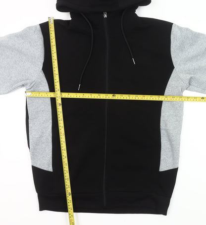Donnay Men’s Black Grey Full Zip Hoodie Size S Regular Fit