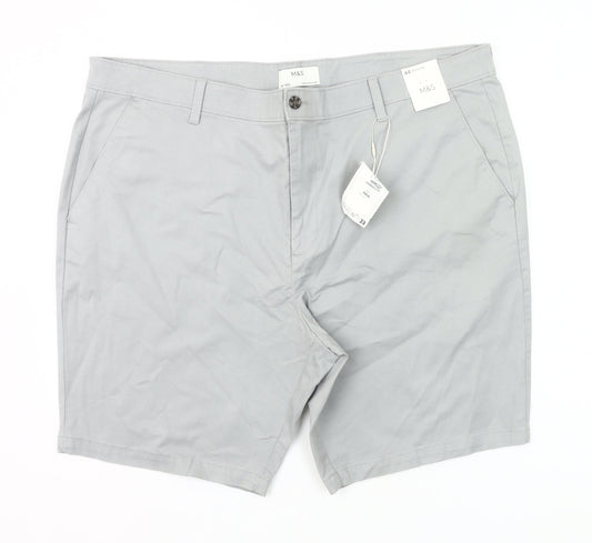 Marks and Spencer Men’s Grey 44 Chino Shorts Cotton Stretch