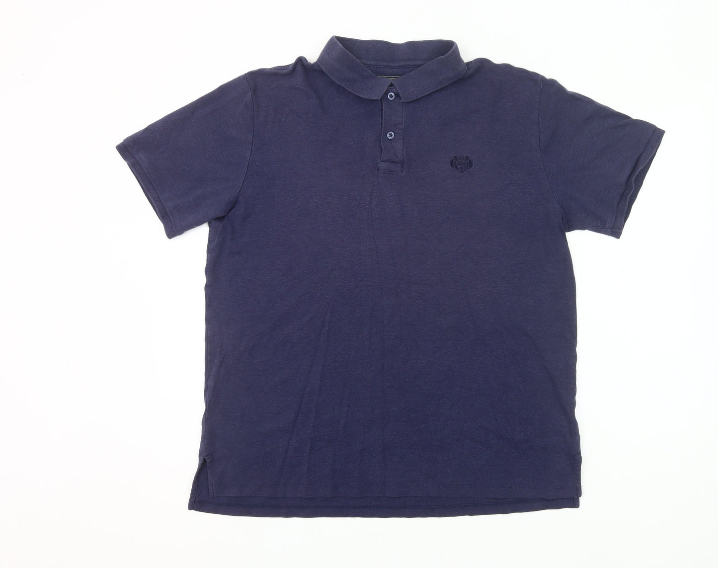 Paul Costelloe Men’s Blue XL Cotton Polo Shirt Short Sleeve