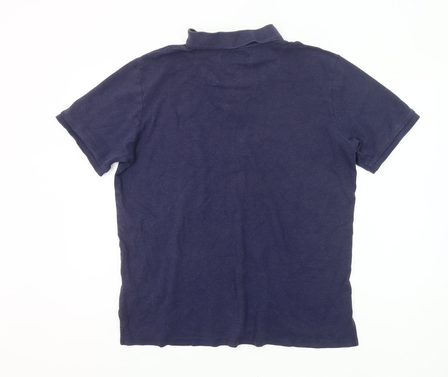 Paul Costelloe Men’s Blue XL Cotton Polo Shirt Short Sleeve