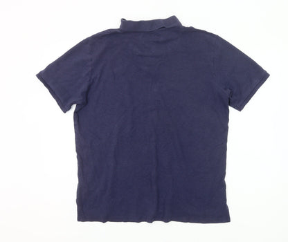 Paul Costelloe Men’s Blue XL Cotton Polo Shirt Short Sleeve